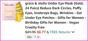 Under Eye Mask at Checkout