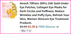 Under Eye Patches at Checkout