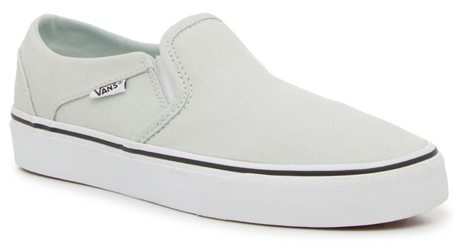 VANS Asher Slip On Womens Sneakers in Gray