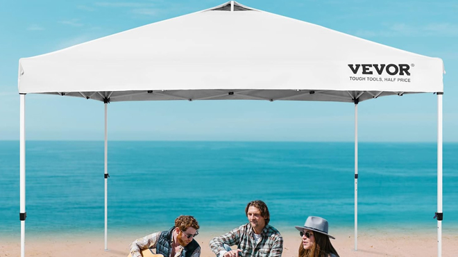 Vevor Pop Up Canopy Tent at the beach