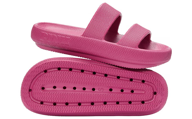 Victorias Secret Pink Double Strap Pillow Slides