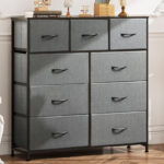 WLIVE 9 Drawer Dresser Fabric Storage Tower for Bedroom Hallway Entryway