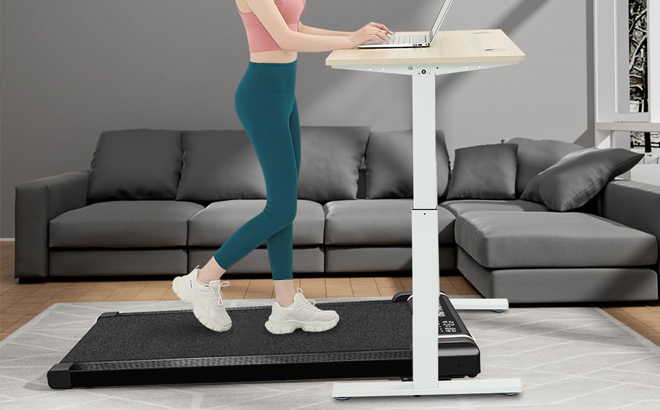 Walking Pad Treadmill with Incline Under Desk Treadmill