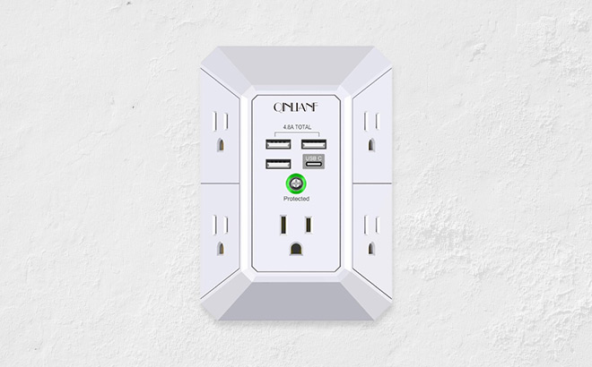 Wall Charger Surge Protector on the Wall