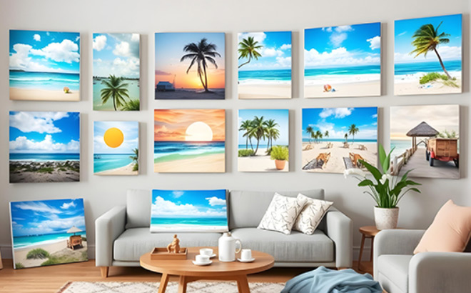 Wall Covered with Travel Canvas Prints