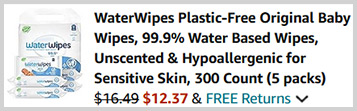 WaterWipes 300 Count Original Baby Wipes 5 Pack Screenshot