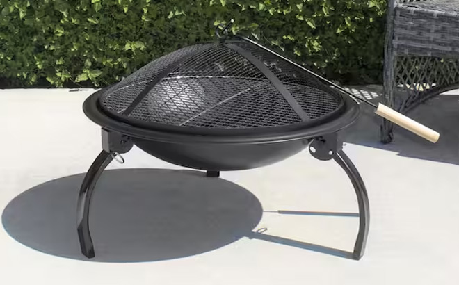 Westin Outdoor Helen Round Steel Wood Burning Fire Pit