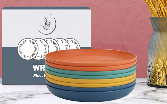 Wheat Straw Plates 8 Pack