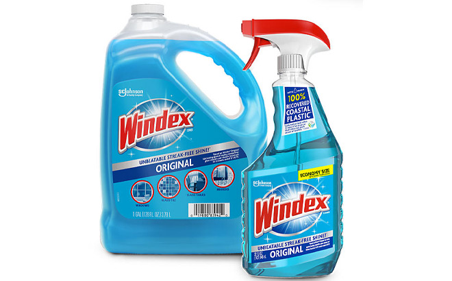 Windex Original Glass Cleaner Bottle and Refill