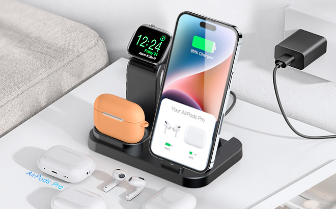 Wireless Charging Station for Apple Devices