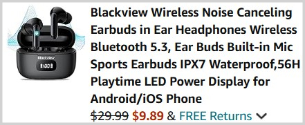 Wireless Noise Cancelling Earbuds Checkout