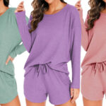 Women Waffle Knit Lounge Sets