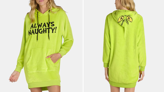 Womens Grinch Lounger Hoodie with Socks Set 2