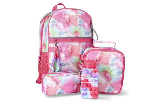 Wonder Nation Girls Laptop Backpack and Lunch Bag 5 Piece Set