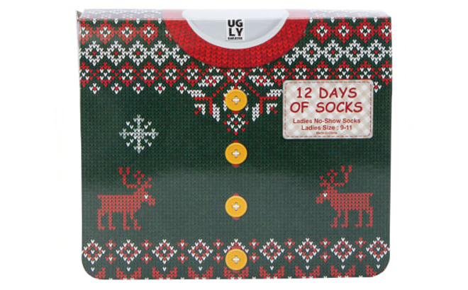 12 Days Of Ladies No Show Socks Advent Calendar Sweater