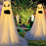 2 Packs Halloween Decorations Outdoor Spooky Ghost Halloween Decor