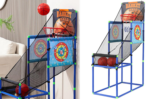 2 in 1 Arcade Basketball Hoop Game