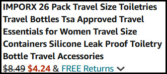 26 Piece Travel Essentials Kit Order Summary