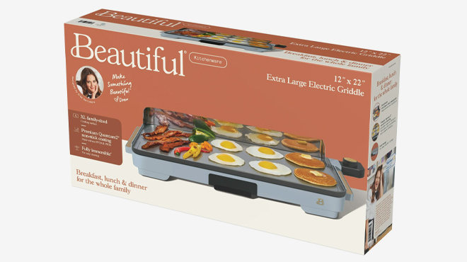 3 Beautiful by Drew Barrymore XL Non Stick Electric Griddle