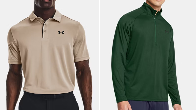 3 Under Armour Mens Polo and Long Sleeve