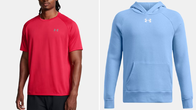 3 Under Armour Short Sleeve and Hoodie