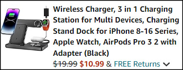 3 in 1 Charging Station Checkout