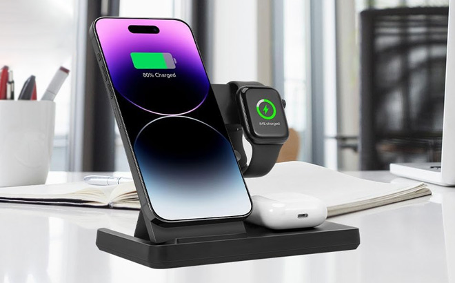 3 in 1 Charging Station on the Table