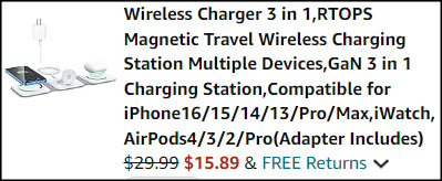 3 in 1 Wireless Charger Checkout