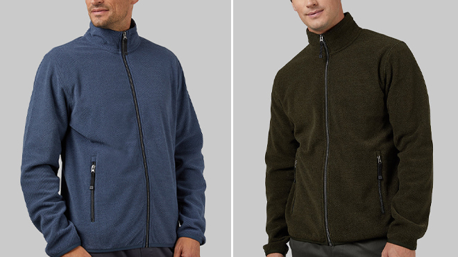 32 Degrees Mens Comfort Fleece Full Zip Jacket