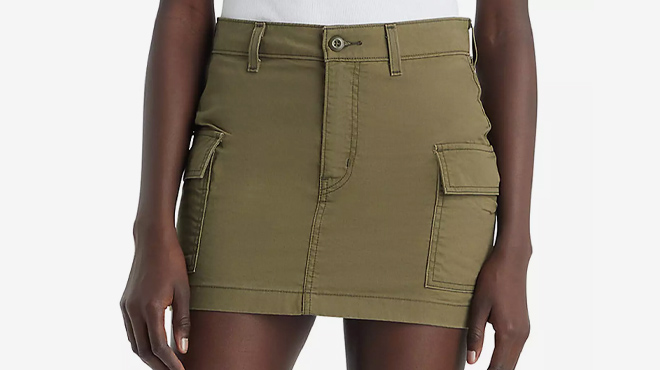 4 Levis Womens Slim Cargo Mini Skirt