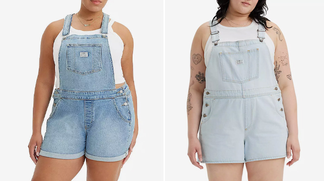 5 Levis Womens Plus Size Shortalls