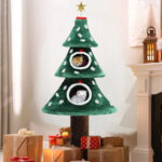 52 inch Christmas Cat Tree with 2 Cat Tower Houses