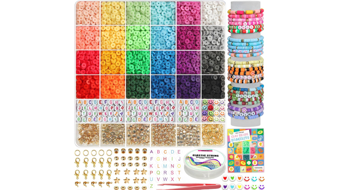 6 000 pc Clay Bead Bracelet Making Kit