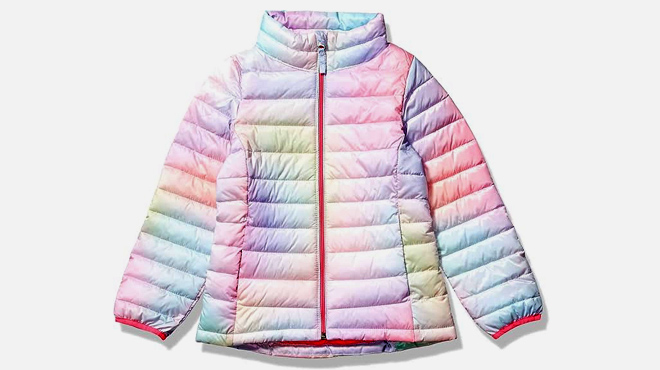 6 Toddlers Girls Lightweight Water Resistant Packable Puffer Jacket