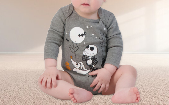 A Baby Wearing Night Before Christmas Long Sleeve Bodysuit