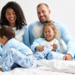 A Family Wearing the Bluey Jammies for your Families Matching Pajama Sets