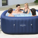 A Group of Friends Enjoying in Bestway SaluSpa Inflatable Hot Tub