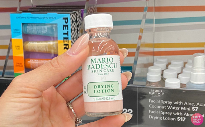 A Person Holding Mario Badescu Drying Lotion