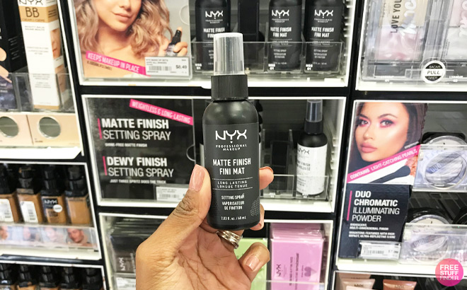 A Person Holding NYX Long Lasting Makeup Setting Spray