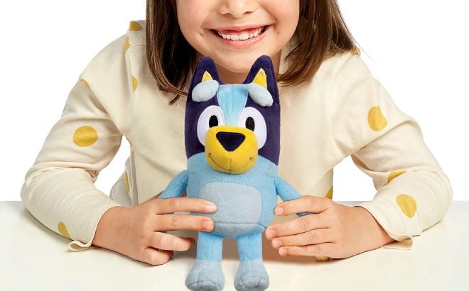 A Person Holding a Bluey 8 Inch Single Plush