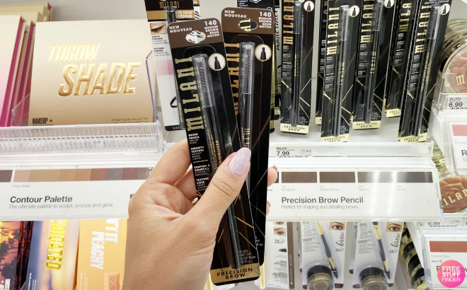 A Person Holding a Milani Precision Brow Pencil