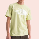 A Person Wearing a The North Face Mens Half Dome Logo T Shirt