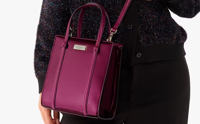 A Person Wearing the Kate Spade Kenzie Small Tote