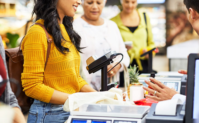 A Person at Cash Register