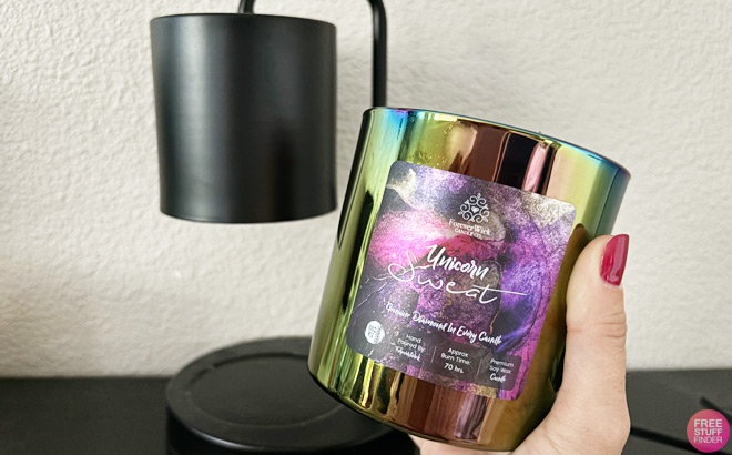 A Woman Holding a Genuine Diamond Soy Wax Sparkle Candles