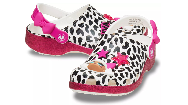 A pair of Crocs Kids L O L Surprise Diva Classic Clogs