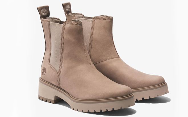 A pair of Timberland Womens Mid Chelsea Boots