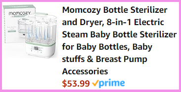 A screen grab of the checkout page of Momcozy Bottle Sterilizer Dryer