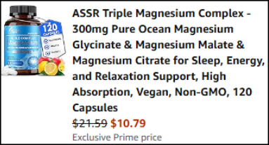 ASSR Triple Magnesium Complex 120 Capsules Checkout