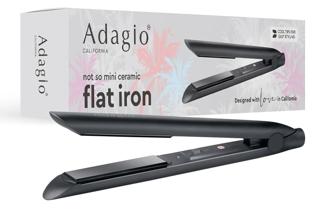 Adagio California Not So Mini Flat Iron and Box